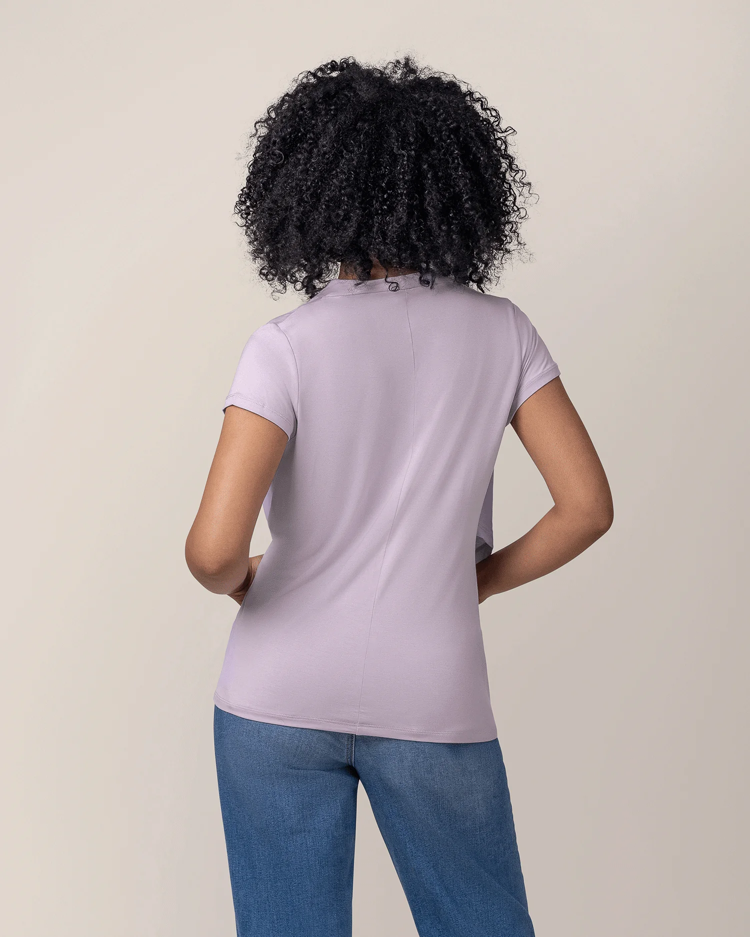 Bamboo Draped Nursing Top | Lavender Mist - Image 3
