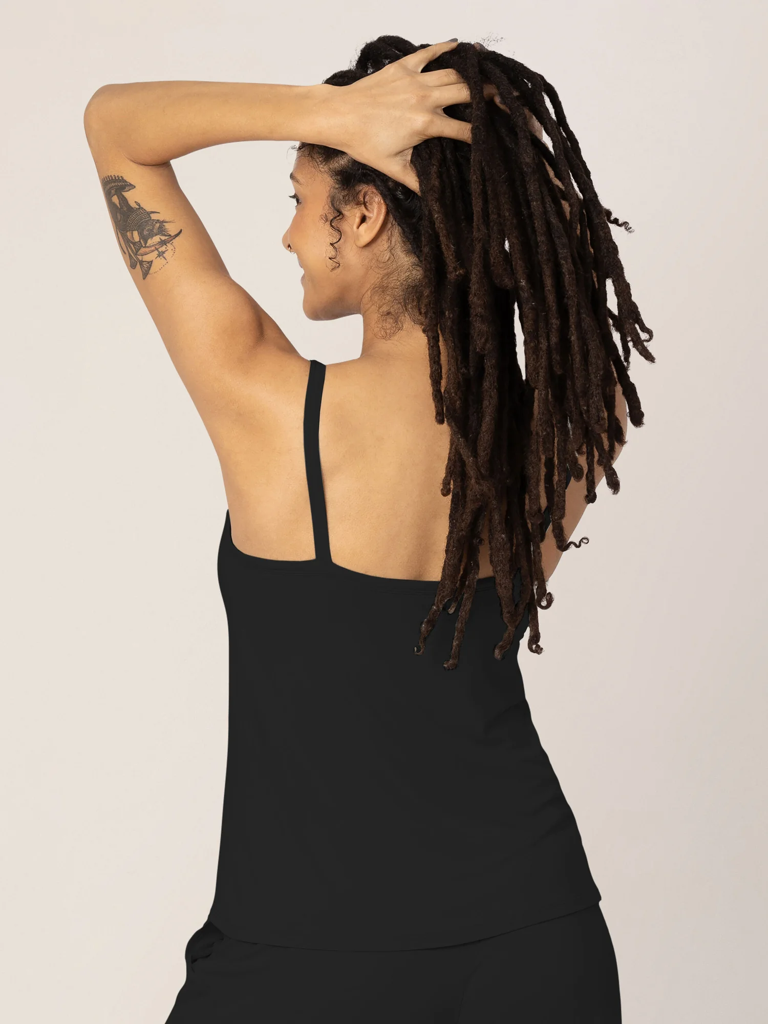 Bamboo Lounge Around Nursing Tank | Black - Image 3