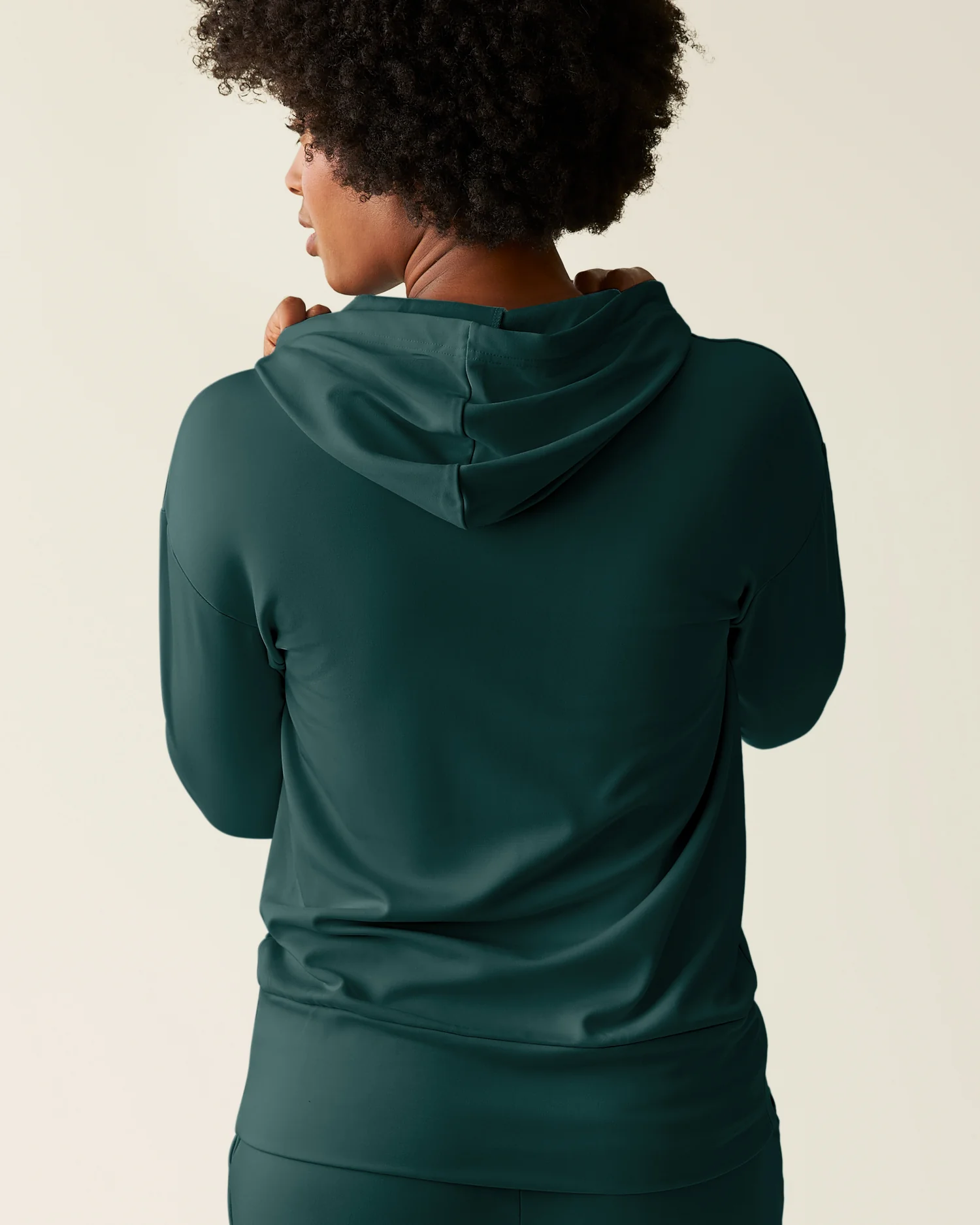 Brushed Bamboo Maternity & Nursing Hoodie | Evergreen - Image 4
