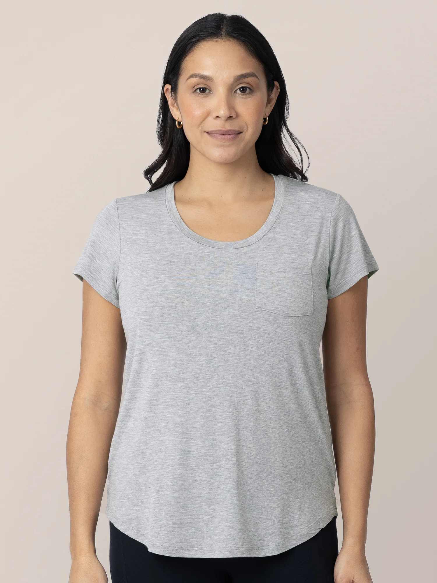 Everyday Maternity & Nursing T-shirt | Grey Heather - Image 3