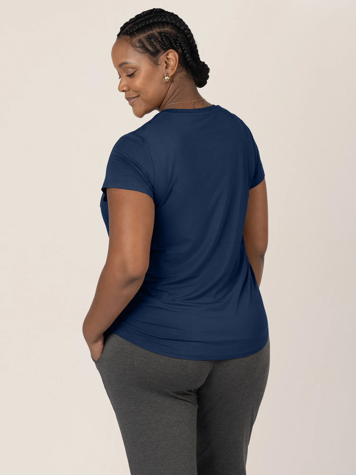 Everyday Maternity & Nursing T-shirt | Navy - Image 3