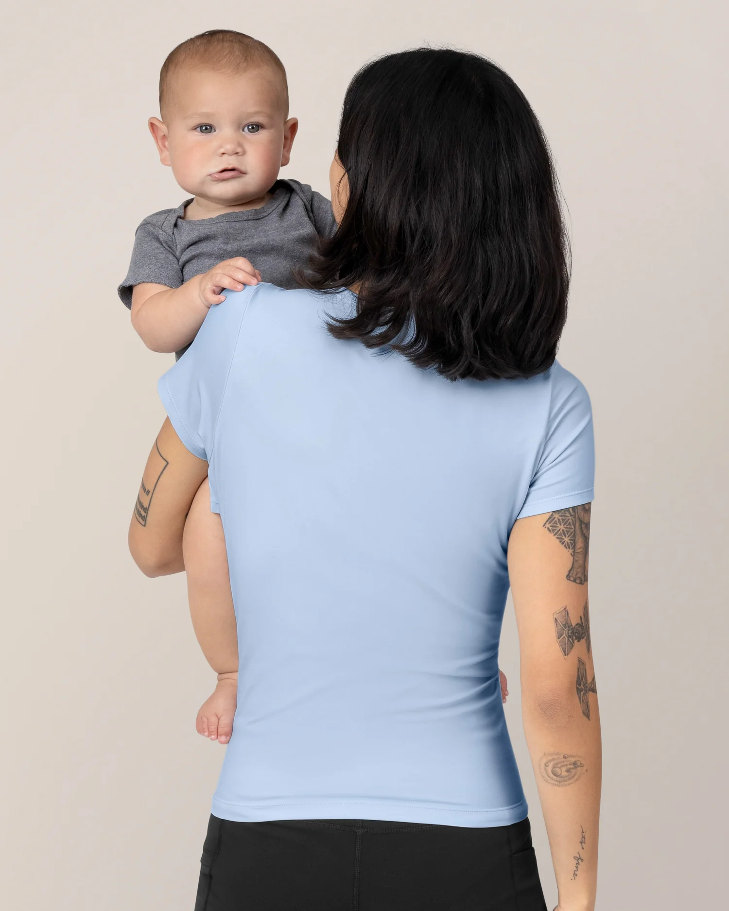 Luna Active Cut Out Nursing Top | French Blue - Image 4