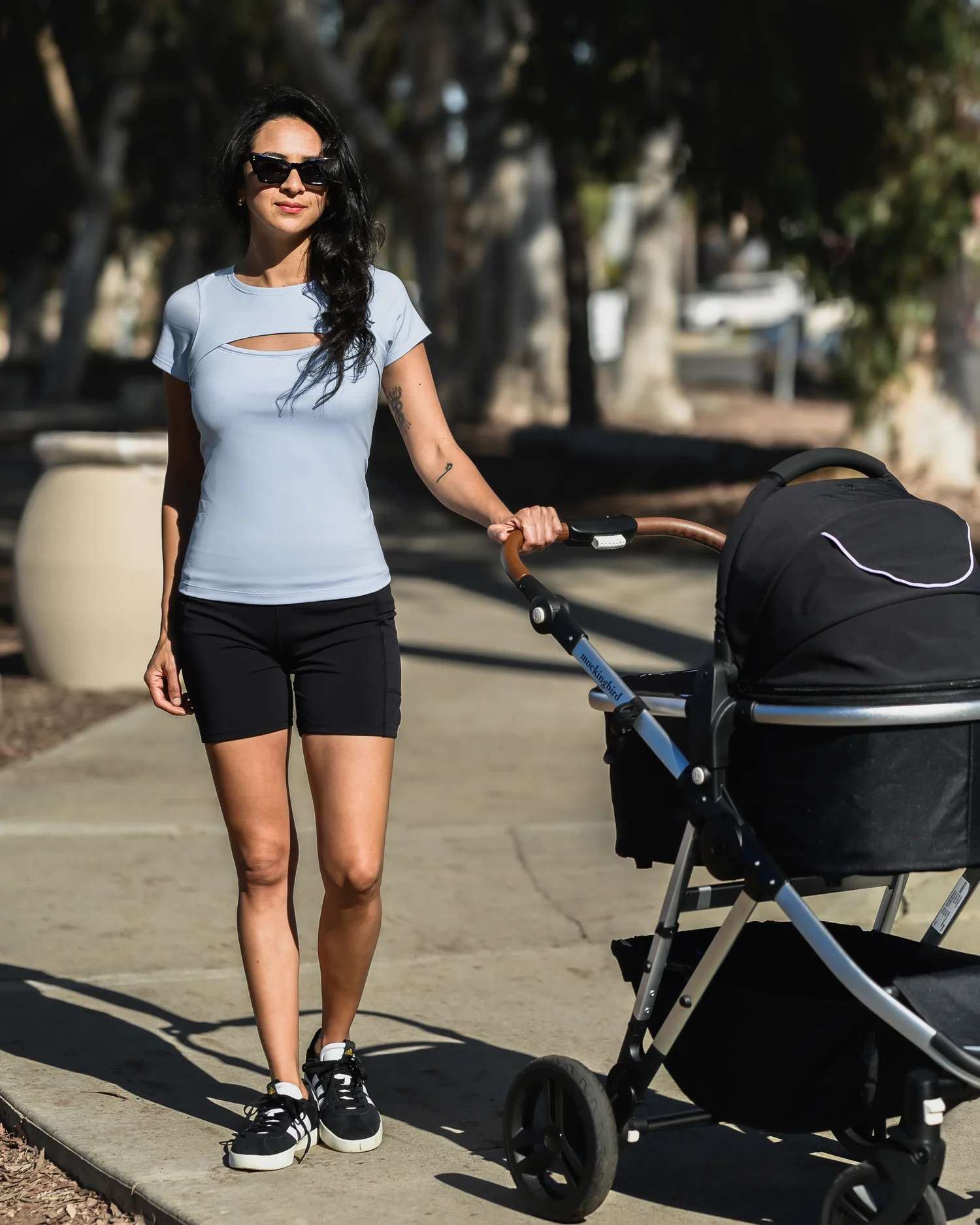 Luna Active Cut Out Nursing Top | French Blue - Image 5