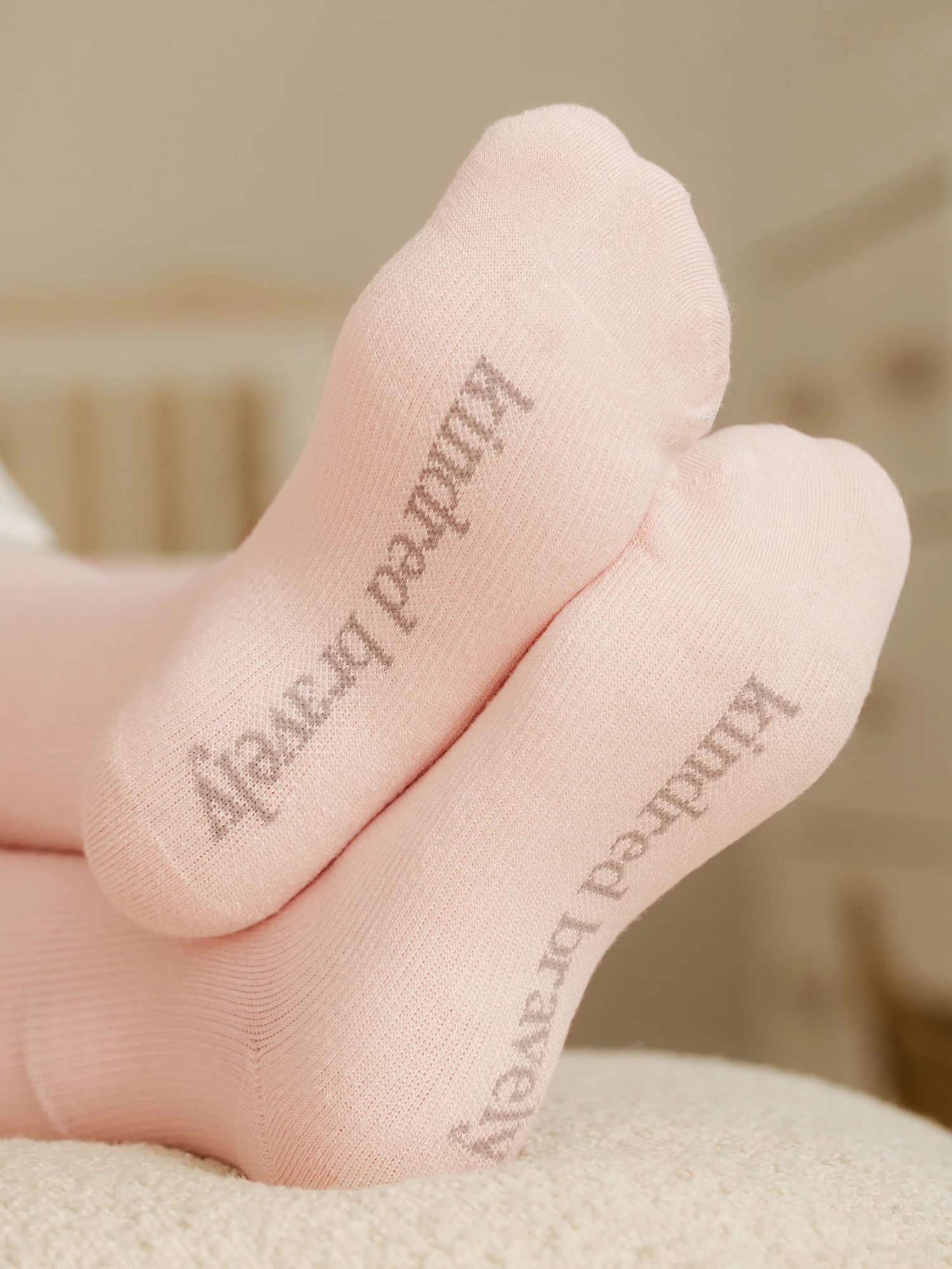 Premium Maternity Compression Socks (2-Pack) | Soft Pink & Grey Heather - Image 3