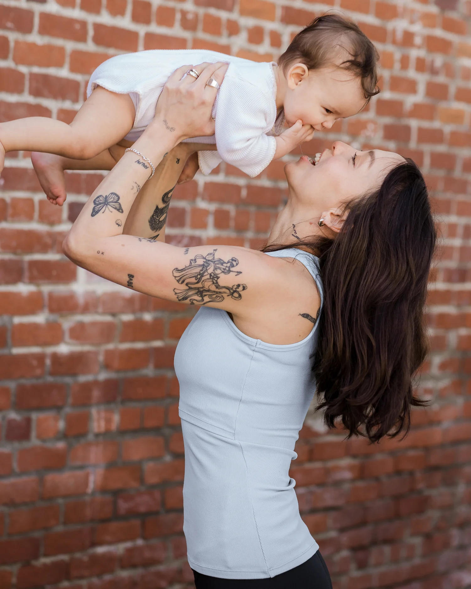 Ribbed Bamboo Racerback Nursing Tank | French Blue - Image 3