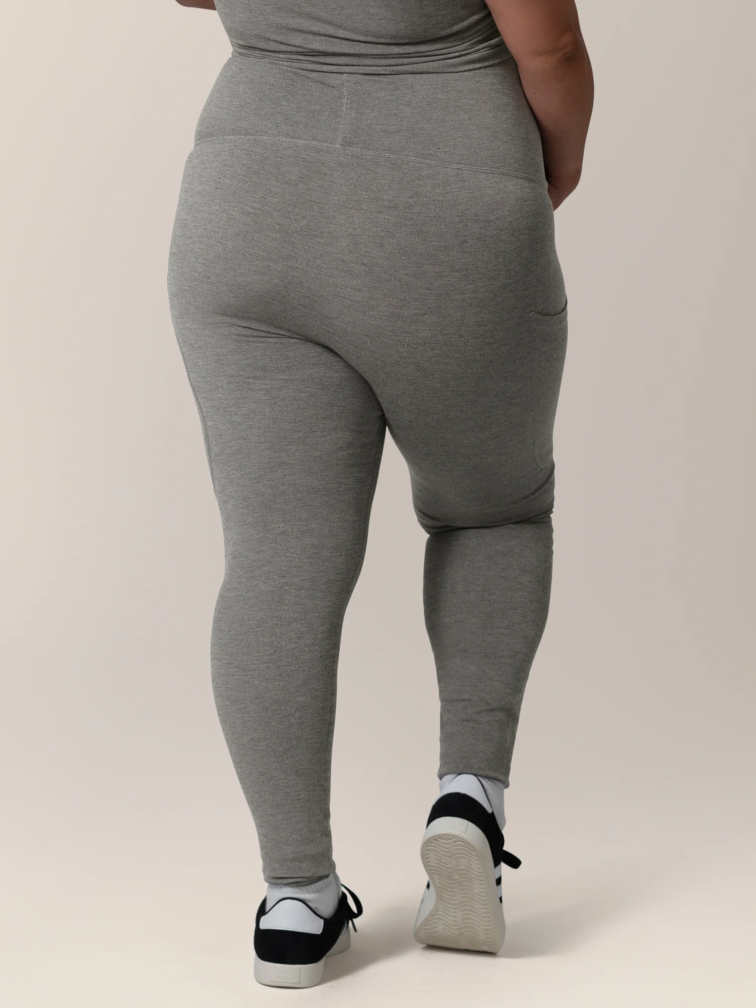 Sublime® Bamboo Maternity & Postpartum Crossover Legging | Charcoal - Image 5
