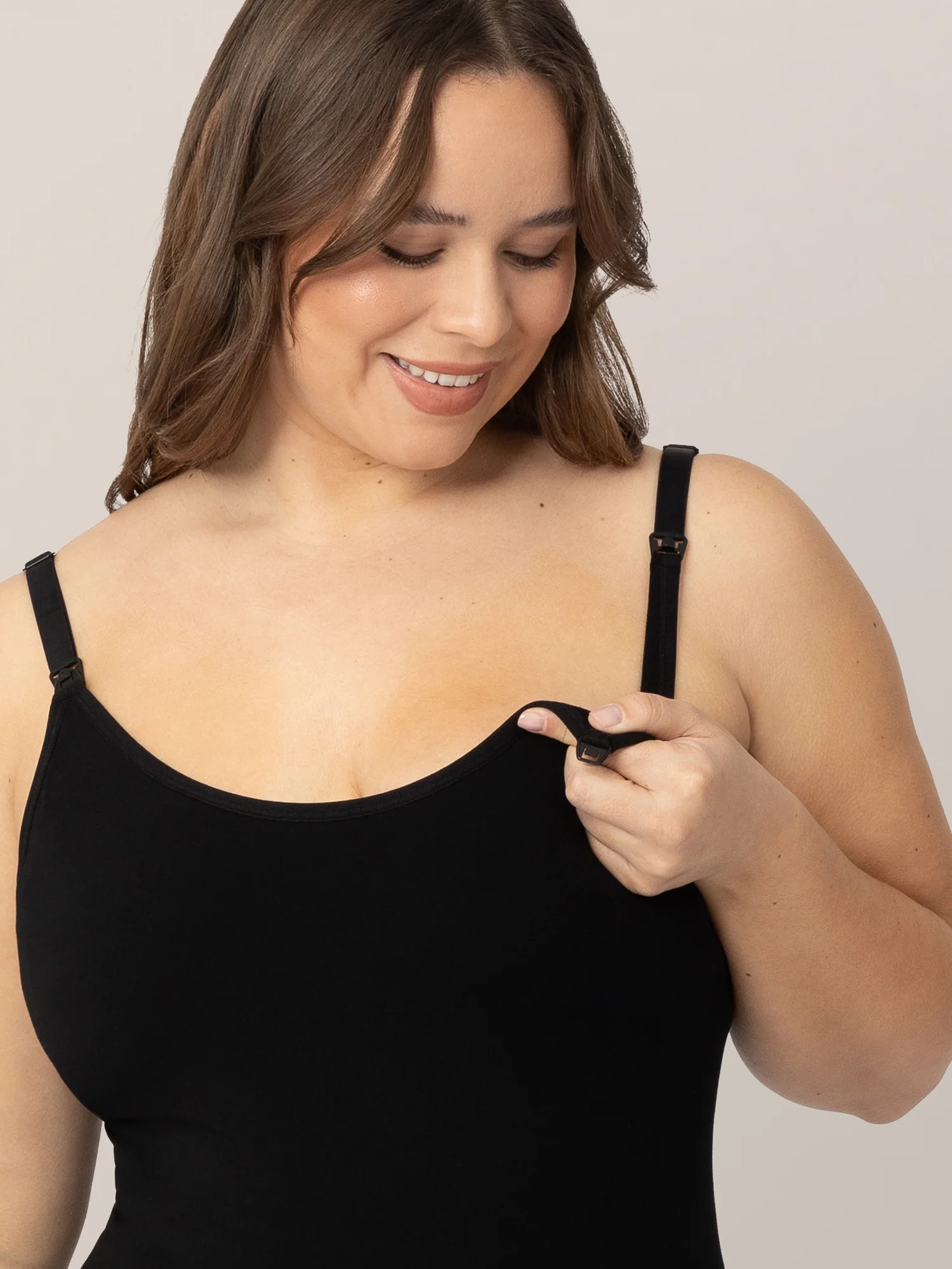 Sublime® Bamboo Maternity & Nursing Cami | Black - Image 4