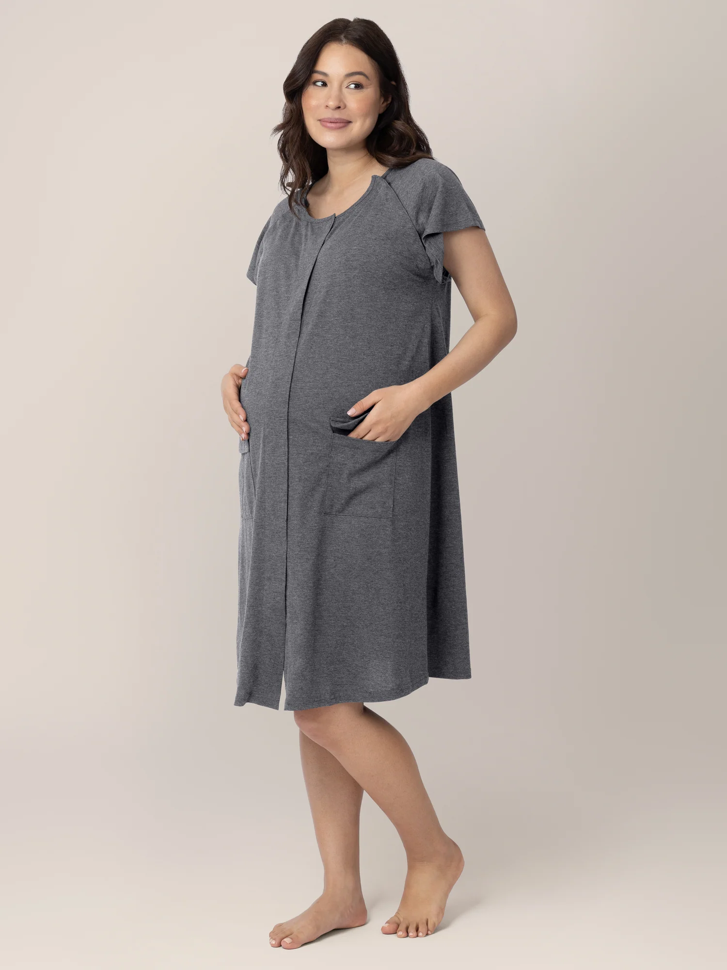 Universal Labor & Delivery Gown | Grey Heather - Image 4
