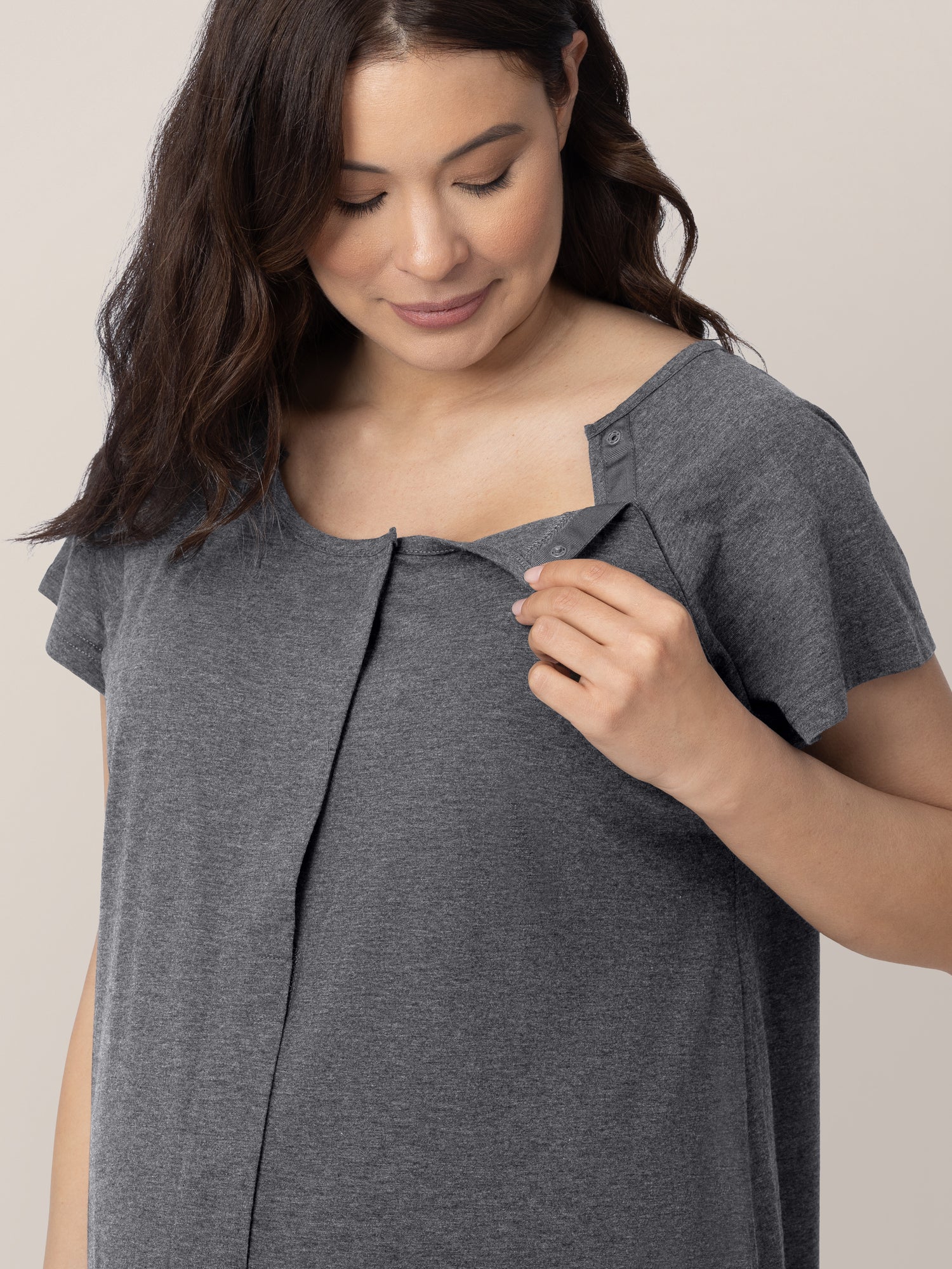 Universal Labor & Delivery Gown | Grey Heather - Image 9